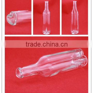 Novelty professional customized handle glass bottle milk glass bottles barrel shape bottles