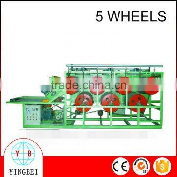 Five extruder machine for water-cooled
