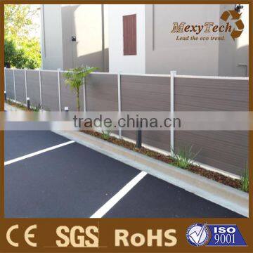 teak color outdoor wood plastic composite privacy fence