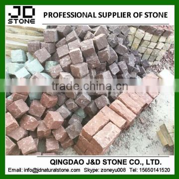 red sandstone cobblestone/ sandstone bricks for paving