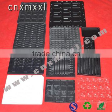 green one piece blister electronic tray antistatic with high quality