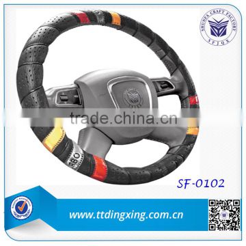 Universal hand Leather wheelskin steering wheel cover from China supplier