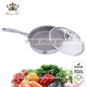 good quality hot sellimg Titanium cookware exclusive with glass lid100% titanium frying pan non stick fry pan
