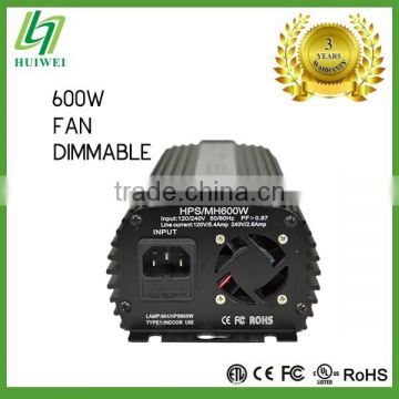 High power and high Quality Light ballast 600W Dimmable With Cooling Fan Original Manufacturer
