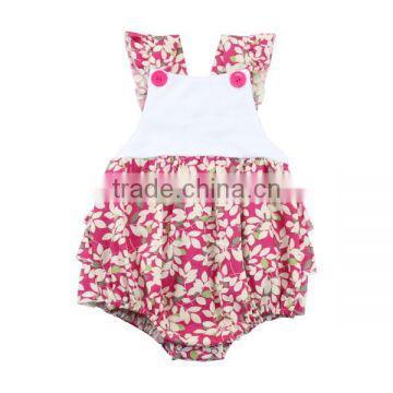 flower baby ruffle rompers wholesale watermelon lemon newborn baby clothes bodysuits for kids