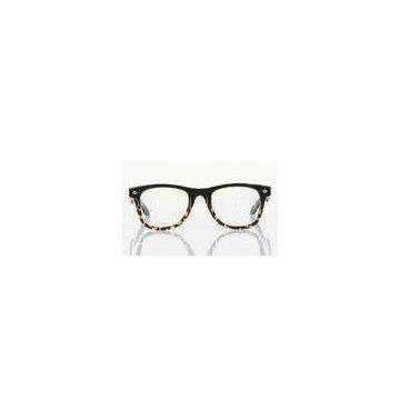 Retro Big Round Polycarbonate Spectacles Frames For Round Face Women , Leopard Print