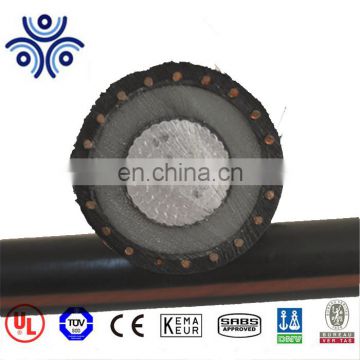UL Certified 1/0 2/0 4/0AWG 15KV URD single core copper wire screened power cable made in China
