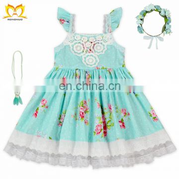 Tailored Children Frock Long Lace Dress Boho Name Girl Casual Mother Daughter Matching Dress