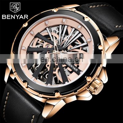 BENYAR 5173 Brand Men Mechanical Wristwatches Stainless Steel Diver Watch Waterproof Men Luxury Automatic Watch