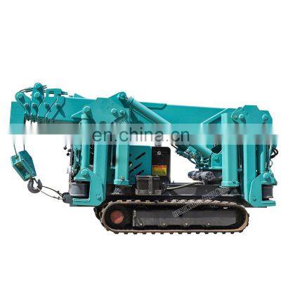 3 ton mini lifting crane telescopic boom spider crane for sale