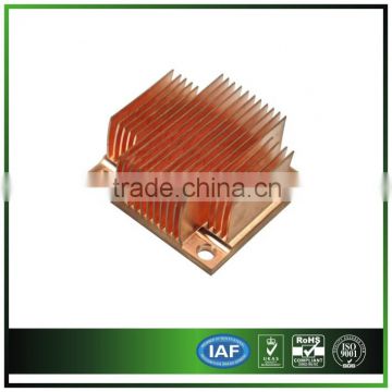 CPU square heatsink, copper skive fin heatsink