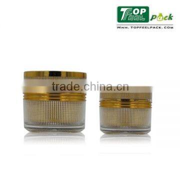 2015 50g 30g Acrylic Cream Cosmetic Plastic Jars with Lid and Cap