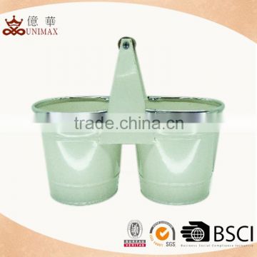 Factory sell twins style colored metal bucket with good design