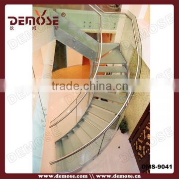 fancy floating glass stairs price/glass stair accessories