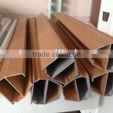 Brown powder coated aluminum alloy extrusions of sliding curtain track