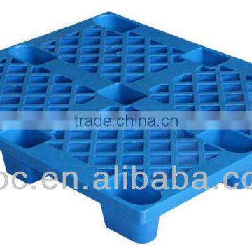 4-way single side plastic pallet with nine foot