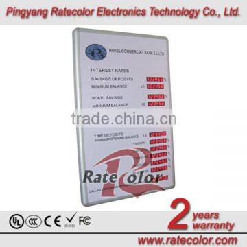 China top ten selling products! Indoor red color 6 digits Electronic exchange rate board