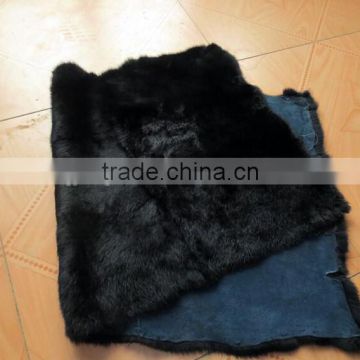 100% Real Dye Rex Rabbit Plate / Black Rex Rabbit Fur Skin Plate For Clothes                        
                                                Quality Choice