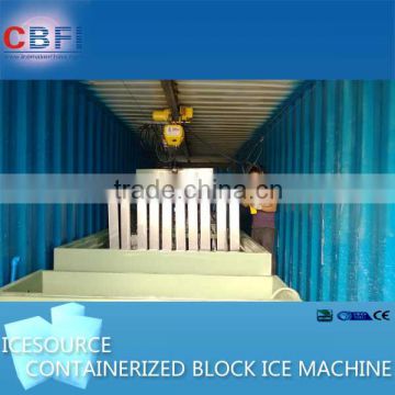 Commercial containerized block ice machine for Sierra Leone for cooling