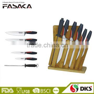 KF1302 8 PCS New design with 2 colors in one handle Stainless Steel Kitchen knife Set