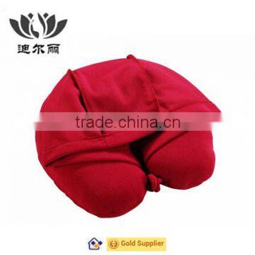 U shape travel neck pillow with cap