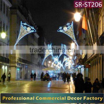 Customize commercial pole mounted cross Street LED motif decoration