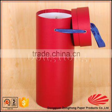 Good quality cylinder round tube wine paper gift box