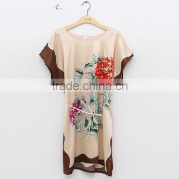 China printed silk nightgown