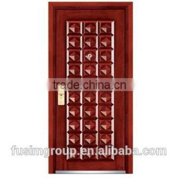 Exterior steel wooden door