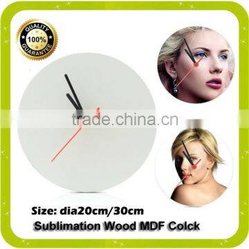 Heat transfer wall clock wooden blank