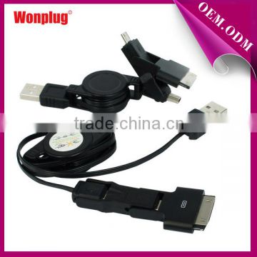 2014 Three in one fashion usb data cable wiht 1 year garantee converient to take and use