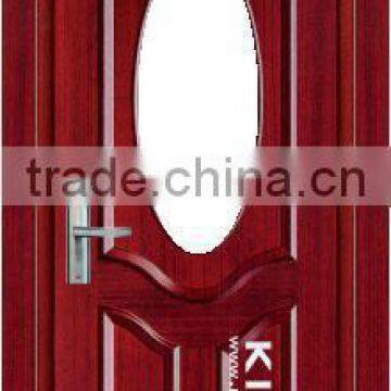 modern glass insert wood interior door