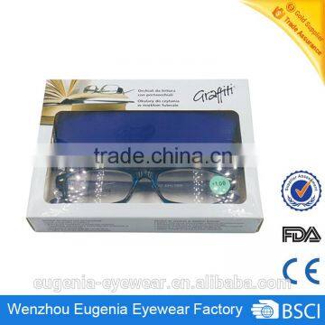 2016 famous style high quality reading glasses with box package