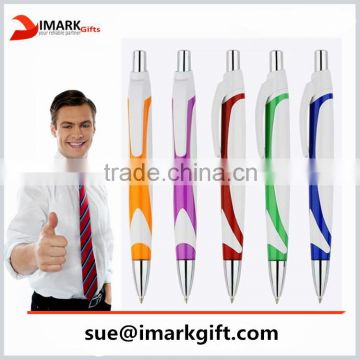 color linear printed plastic ball pen customized Logo Pen