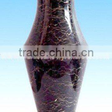 NATURAL BLACK AND GOLD MARBLE FLOWER VASES