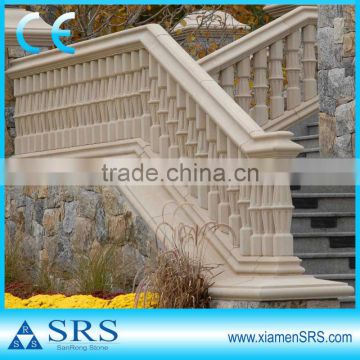 beige limestone railing and baluster
