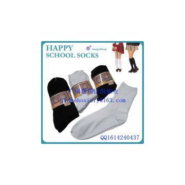 custom uniform white black school student socks