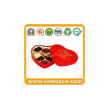 Chocolate Tin,Chocolate Box,Heart-shaped tin can,food tin box