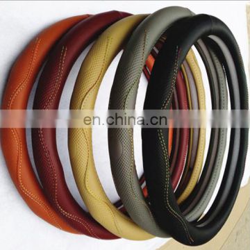 Good quality of imitation leather steering wheel cover all the around year