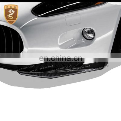 A Pair Carbon Fiber Front Bumper Lip Splitters Front Wrap Angle For Maserati Gran Turismo GT Body Kits
