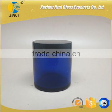 100ml blue cream glass jar