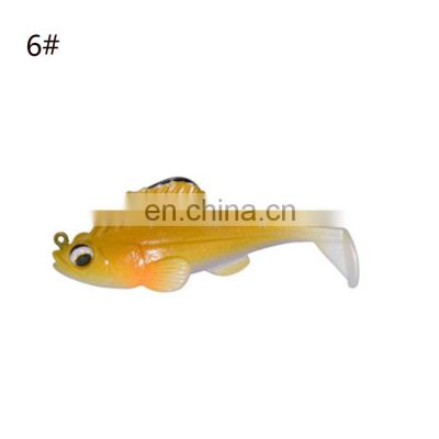 Fast delivery 75mm 13g jump  Wobblers  Soft Lead head Fish Artificial Plastic Bait Fishing Lures