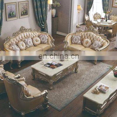 Italian classical luxury living room furniture wood carved royal sofa set Home furniture