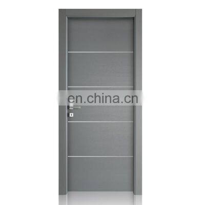 Solid wood cheap prehung gray bedroom prefinished aluminium kitchen swing interior toilet modern partition classic wooden door