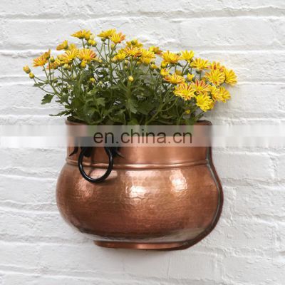 copper plated indoor wall hanging planters