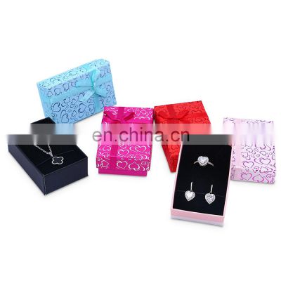 Custom Logo Cardboard Paper Box Ring Earring Necklace Earring Pendant Ring Jewelry Box
