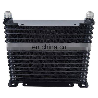 10-AN 32MM 15 ROW ENGINE/TRANSMISSION RACING COATED ALUMINUM OIL COOLER Black