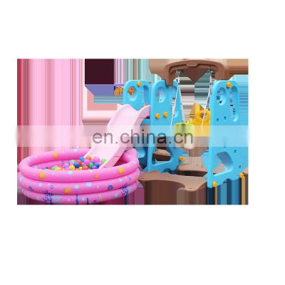 Hot sale plastic multifunctional slide swing ball pool combination set family kindergarten indoor plastic toys