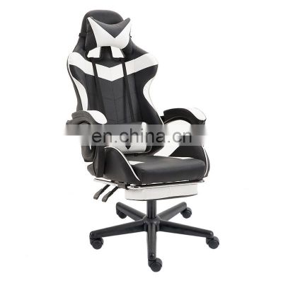 2021 China high quality custom cheap home office furniture PC computer silla gamer pu leather racing gaming chair with footrest
