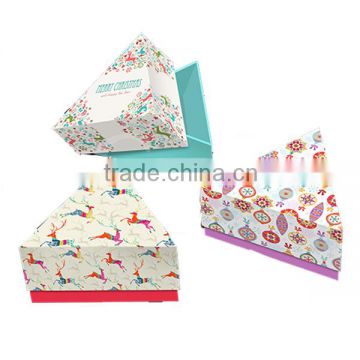 Custom paper triangle shape gift box